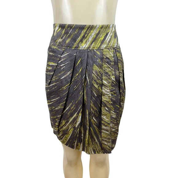 Ann Taylor Womens Printed  Pleated Skirt Multicolor Size 4 - New - Picture 1 of 8